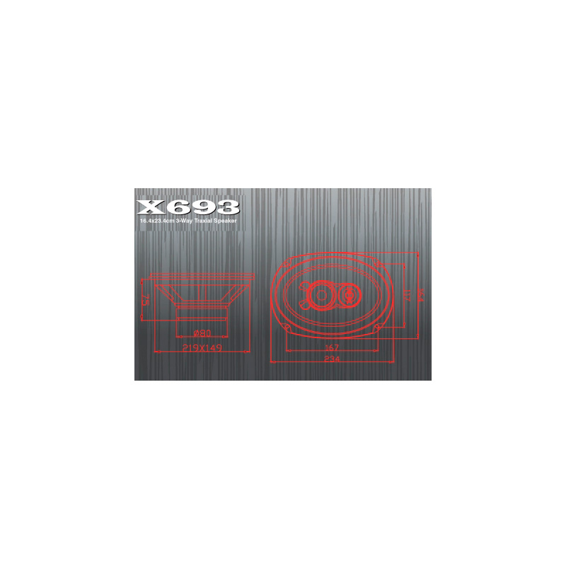 Excalibur X693 - 6"" x 9"" (16.4 x 23.4cm) 3-weg Coaxiaal 500W Autospeakers
