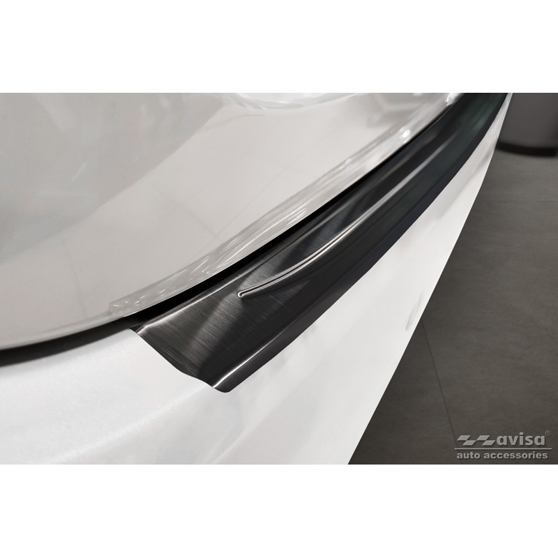 Black Stainless Steel Rear bumper protector  Toyota Corolla XII Sedan 2019-