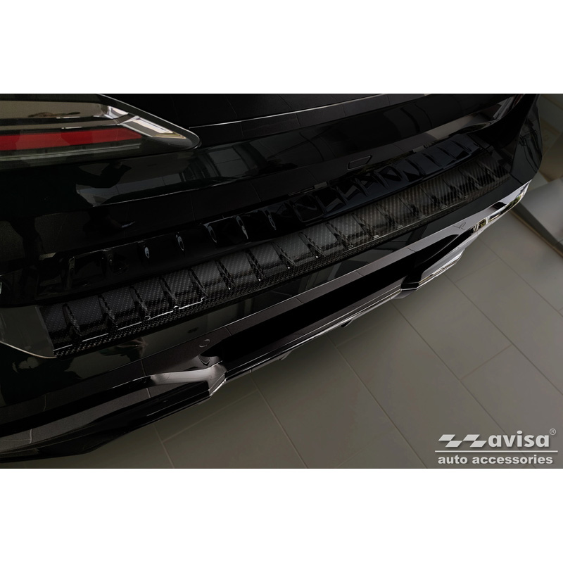 Real 3D Carbon Rear bumper protector  BMW 7-Series G70 Sedan M-Package 2023-