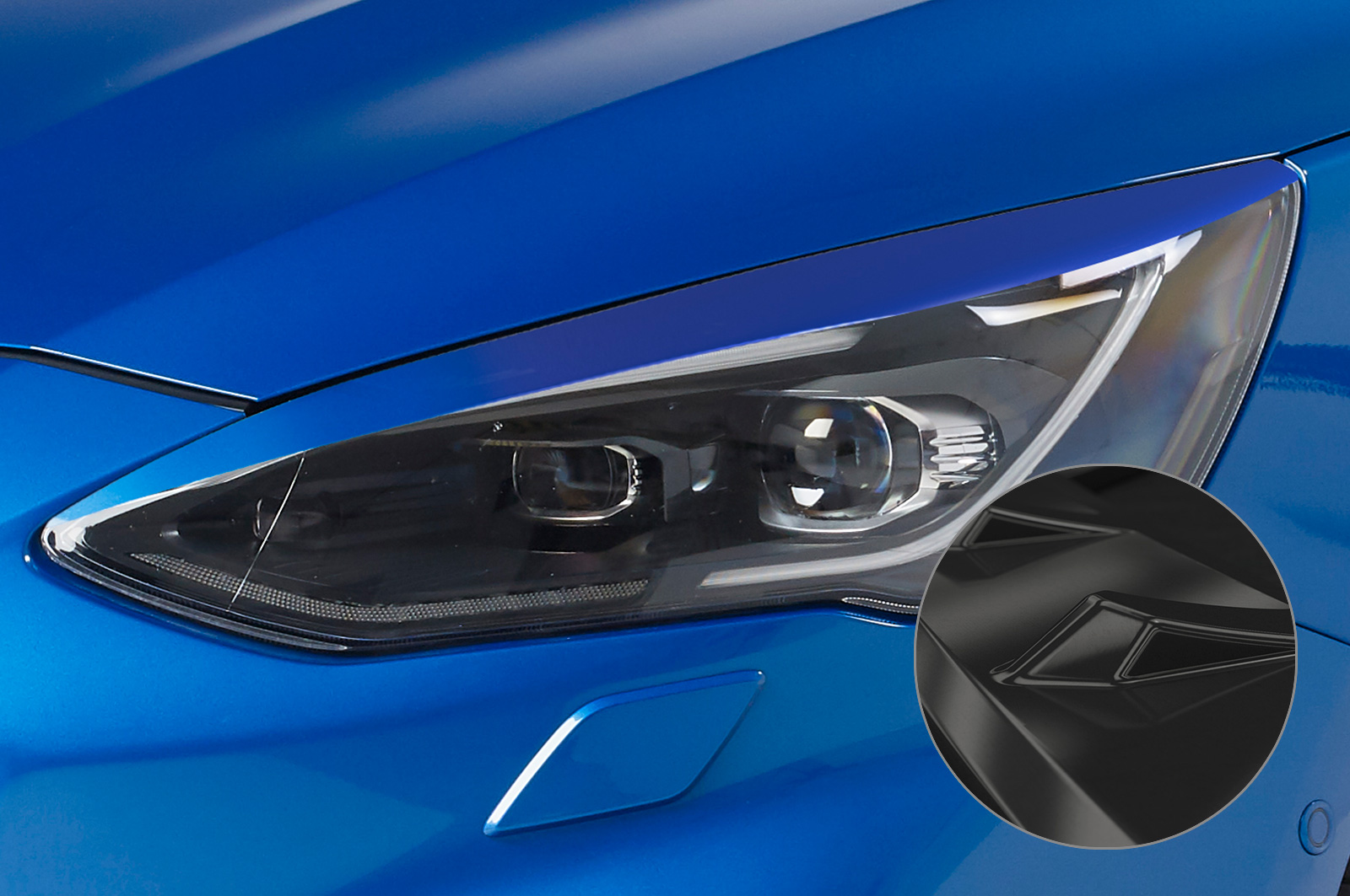 Koplampspoiler Ford Focus MK4 CSR Glans Zwart