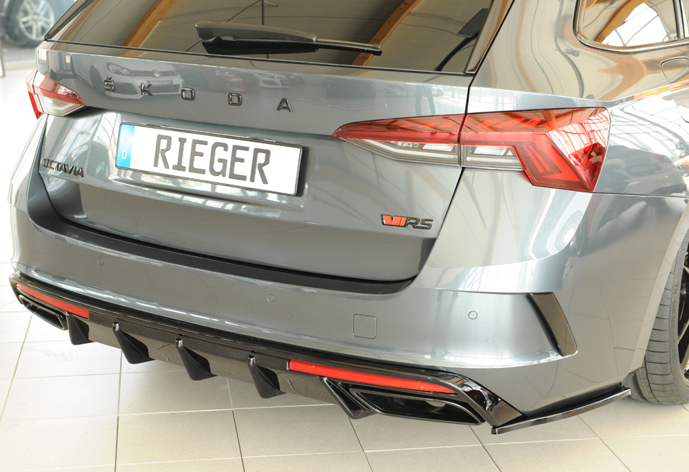 Diffuser Skoda Octavia RS (NX) Rieger Glans Zwart