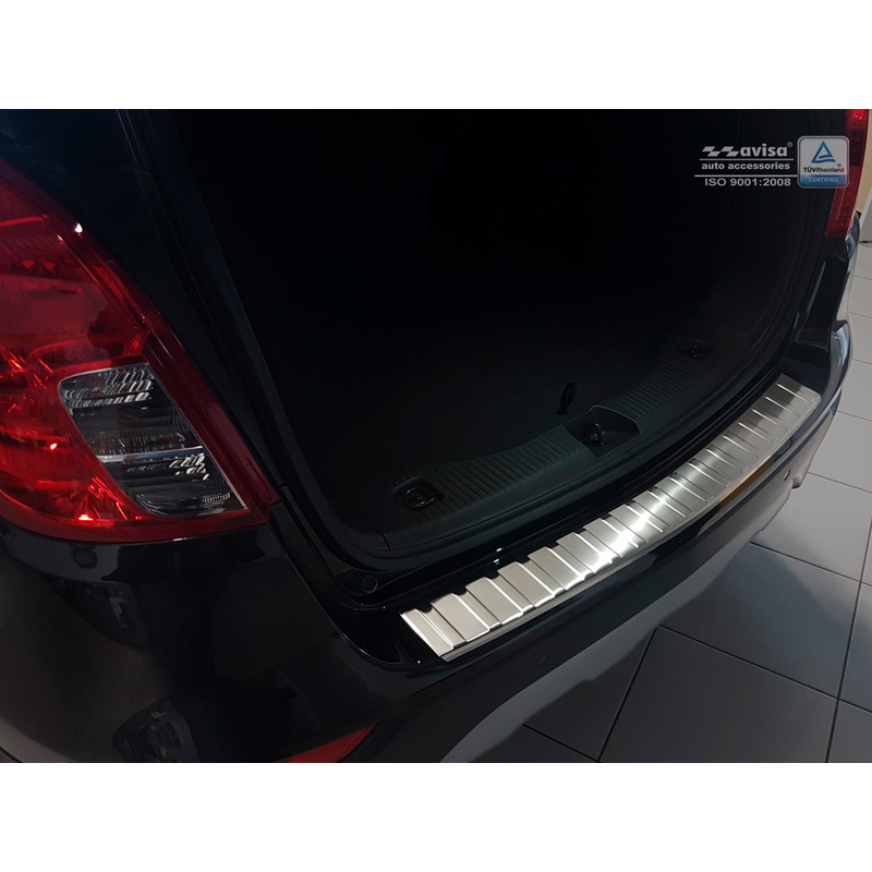 Stainless Steel Rear bumper protector  Opel Mokka X 2016- 'Ribs'