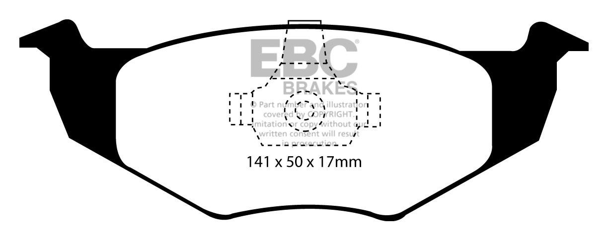 EBC Brakes SKODA Felicia 1.9 D 96-2001 Remblokken voorzijde