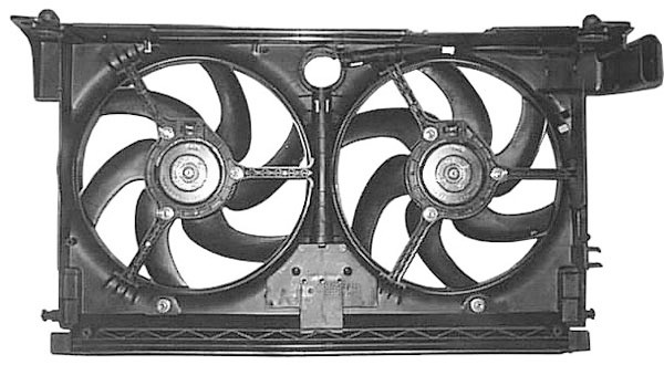 DUBBELE FAN COMPLEET Peugeot 406 99-04 335mm 335mm 250 Watt