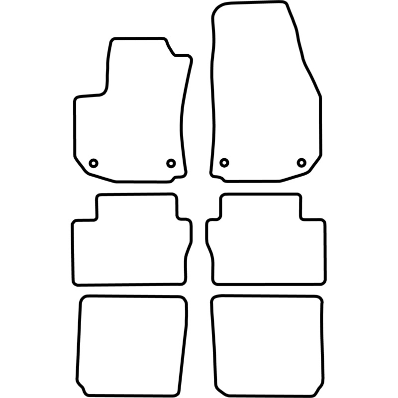 Set car mats  Opel Zafira B 2005-2011 (7 persons)