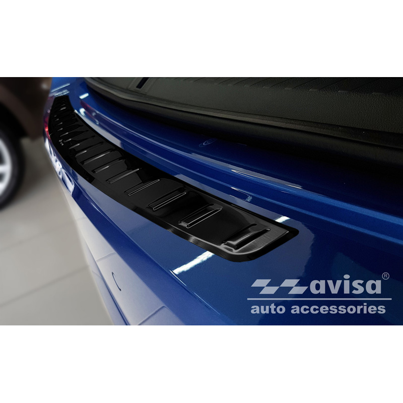 Zwart RVS Achterbumperprotector  Skoda Octavia IV Liftback 2020-2024 & FL 2024- 'Ribs'