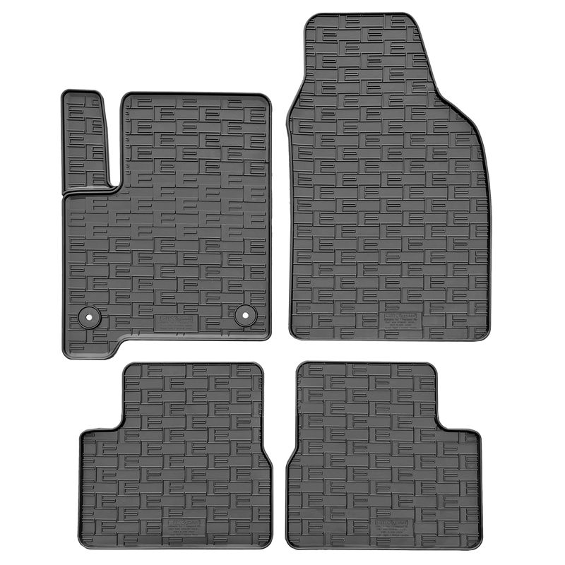 CIKCAR Rubber car mats set  Fiat 500 Hybrid 2026- (4-pieces + fixing system)