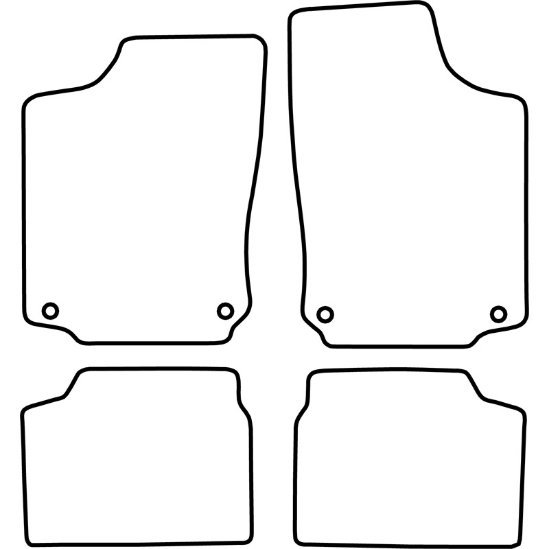 Set velour car mats  Opel Corsa C 2000-2006