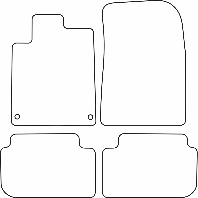 Set velour car mats  Peugeot 407 2004-2011