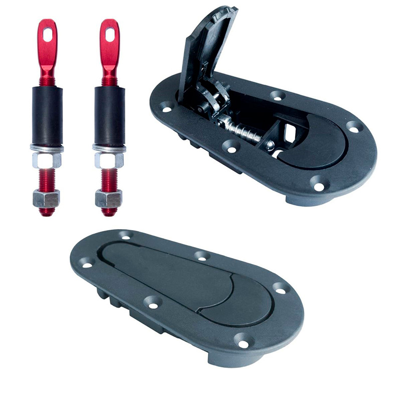 Simoni Racing Universele Motorkaphaken Aerocatch - Zwart/Rood - Quick Release