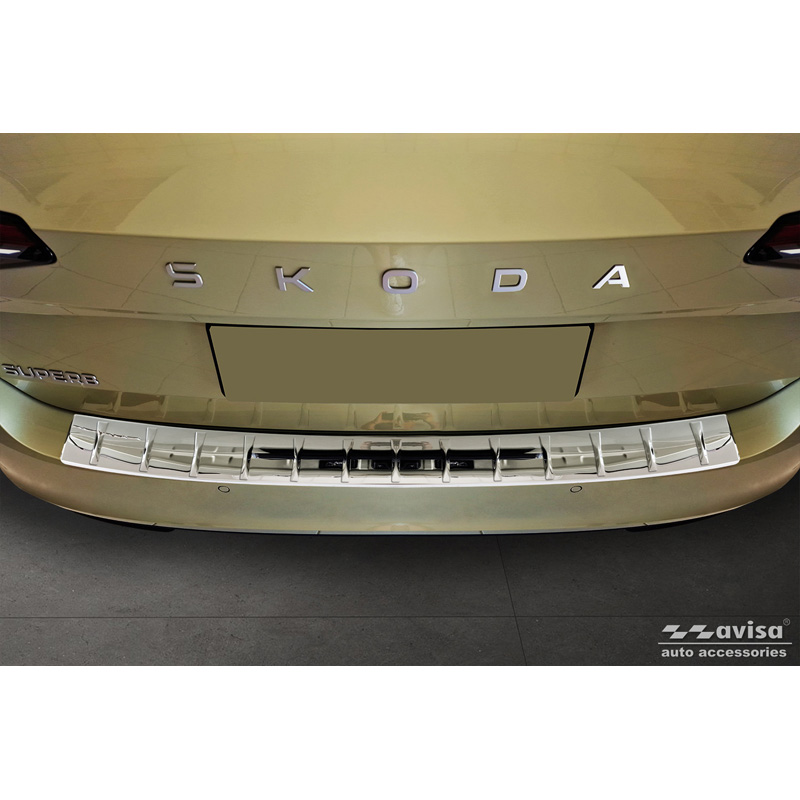 Chroom RVS Achterbumperprotector  Skoda Superb IV Combi 2023- 'Ribs'