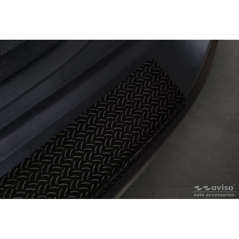 Matzwart Aluminium Achterbumperprotector  Kia Sportage V 2021- 'Riffled Plate'