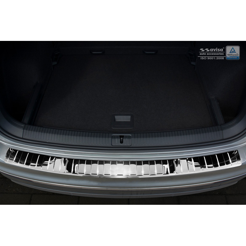 Chroom RVS Achterbumperprotector  Volkswagen Tiguan II incl. Allspace & R-Line 2016-2020 & FL 2020-2024 'Ribs'