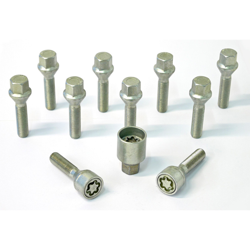 H&R Wheel bolt Set Taper-Head M12x1.50 - Length 35mm - 10 pcs. - incl. wheel-locks