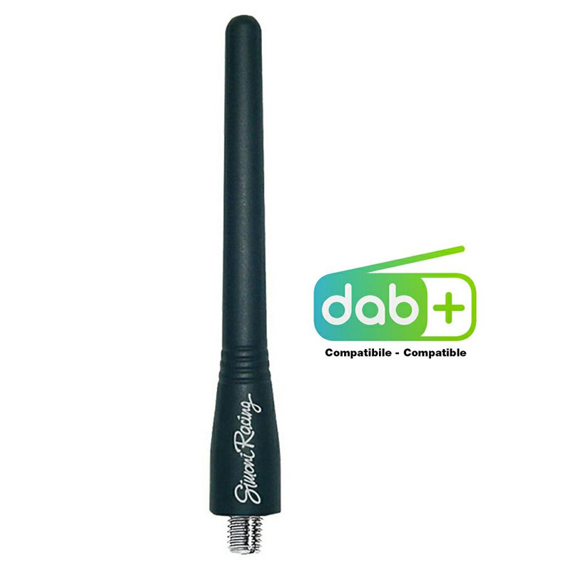 Simoni Racing Aluminum Antenna Evo Rubber - Black - Length 10,5cm