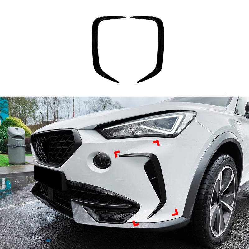 Set bumperluchtinlaat frames  Cupra Formentor 2020-2024 (ABS Glanzend zwart)