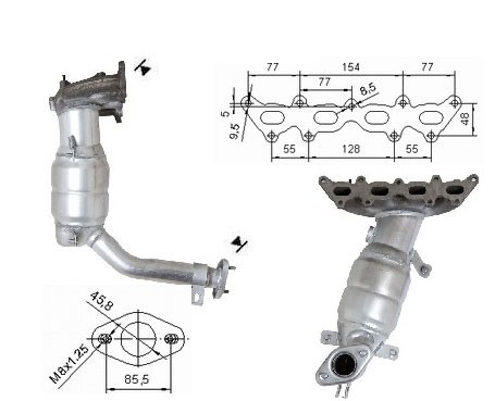 Lancia MUSA 1.4i 16V 1368 cc 70 Kw / 95 cv 843A1.000 Magnaflow C