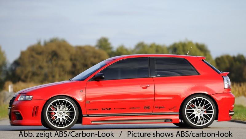Sideskirts Audi A3 8L ABS Carbon-look Rieger