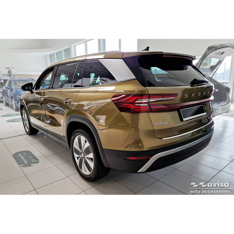 Stainless Steel Rear bumper protector  Skoda Kodiaq II (PS7) 2024- 'Ribs'