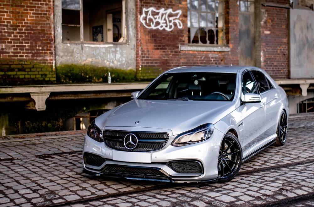 Voorspoiler Mercedes E-Klasse W212 E63 AMG Facelift 12-16 Glans Zwart