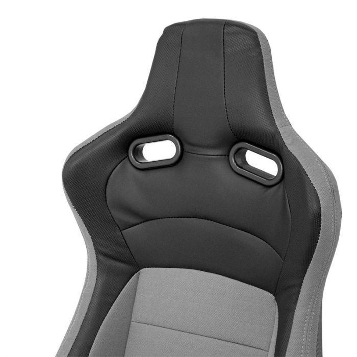 Sport seat 'MS' - Black/Grey - Dual-side reclinable back-rest - incl. slides