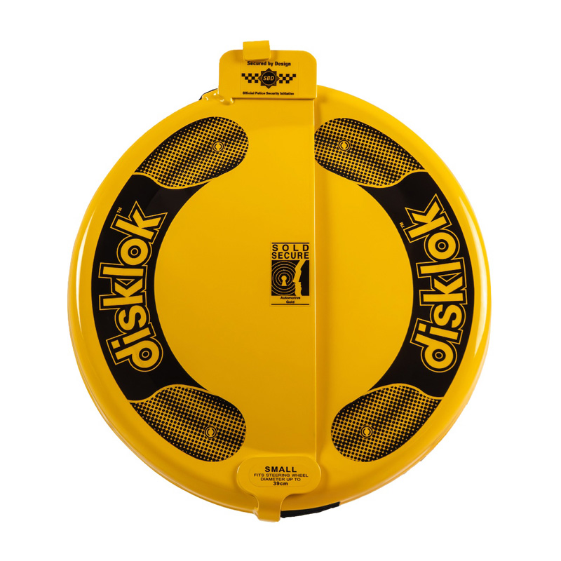 Disklok Steering Wheel Lock 'Gold Edition' - Size Small - 35-39cm - Yellow - SCM MP-03 approved