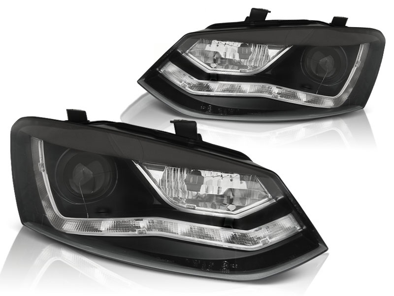 Headlights VW Polo 6R 10-.. Dayline Devil Eyes black