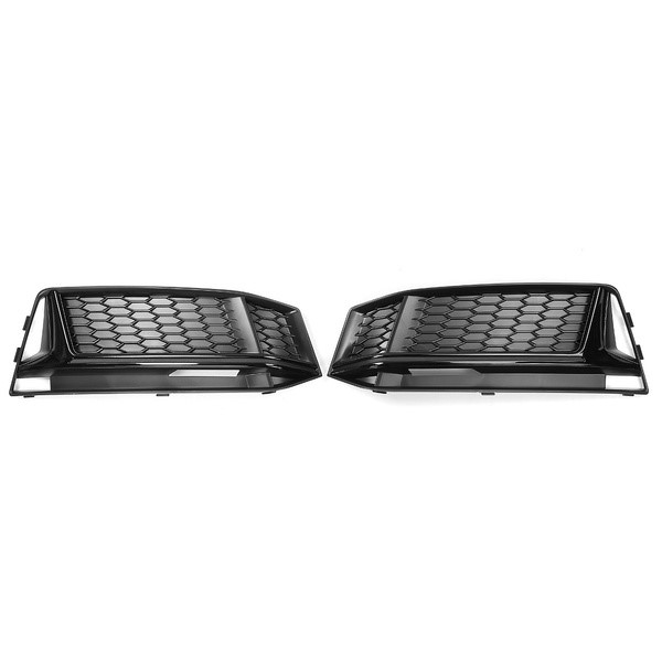 Mistlamp Grillen Audi A4 B9 2015-2019 S-Line RS-Look Zwart