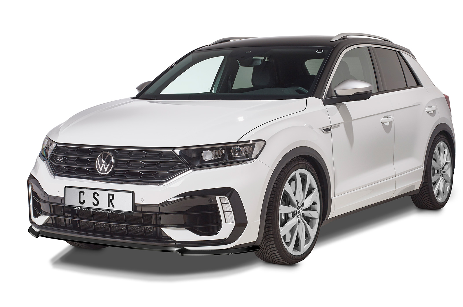 Voorspoiler VW T-Roc (A1) R CSR glans Zwart