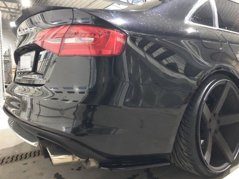 Achterzij Spoilers Audi S4 B8 FL Glanzend Zwart