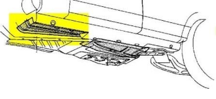 bodemplaatdeel, voor, links Mercedes E klasse, W123, 1976-1985