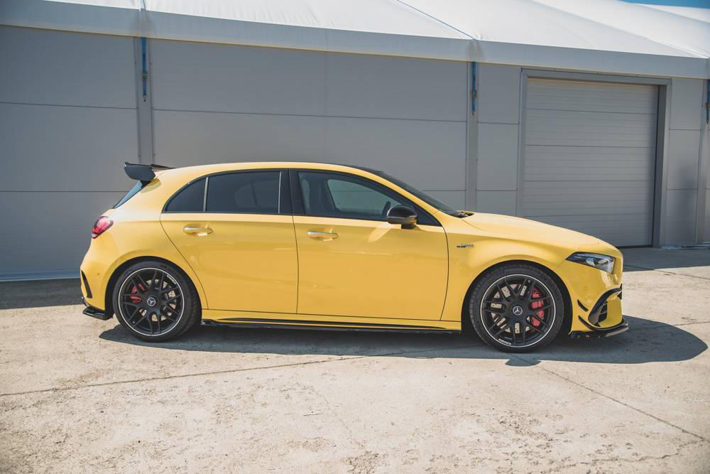 Zijskirts Mercedes A Klasse W177 A45 S AMG Glans Zwart Maxton