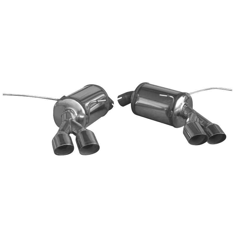 100% Inox Double Sport Exhaust  MS Gransport 4.2 V8 2006- Left/Right 2x80mm