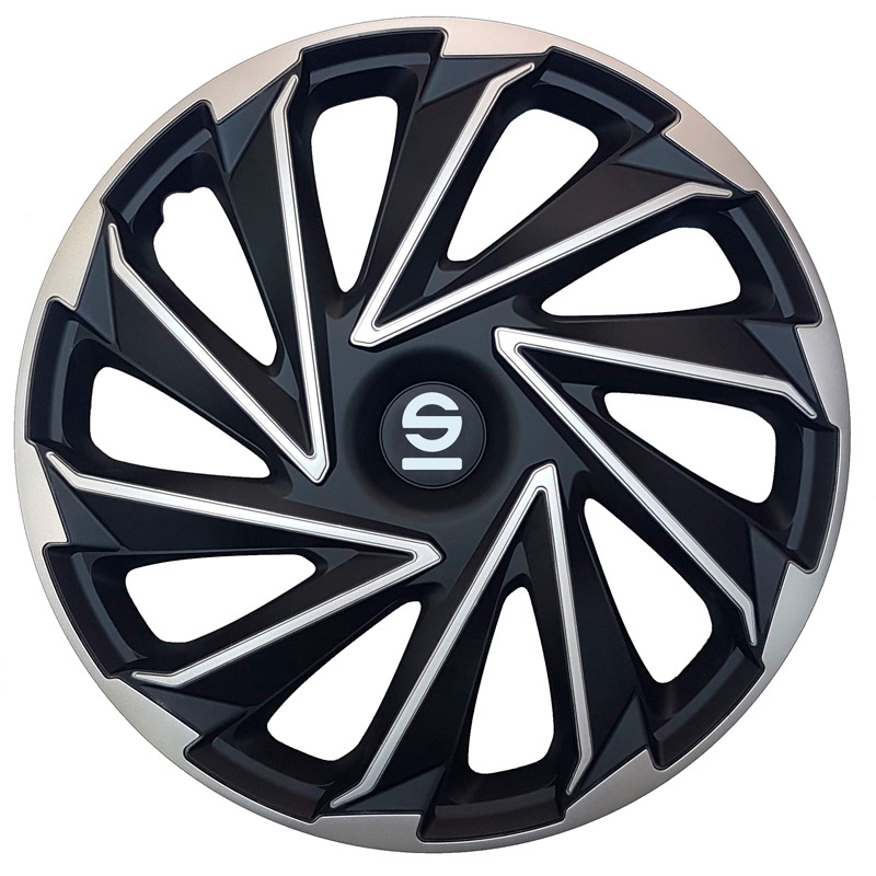 Sparco Wheel Covers Varese - 16-inch - Silver/Black - Set of 4 pieces