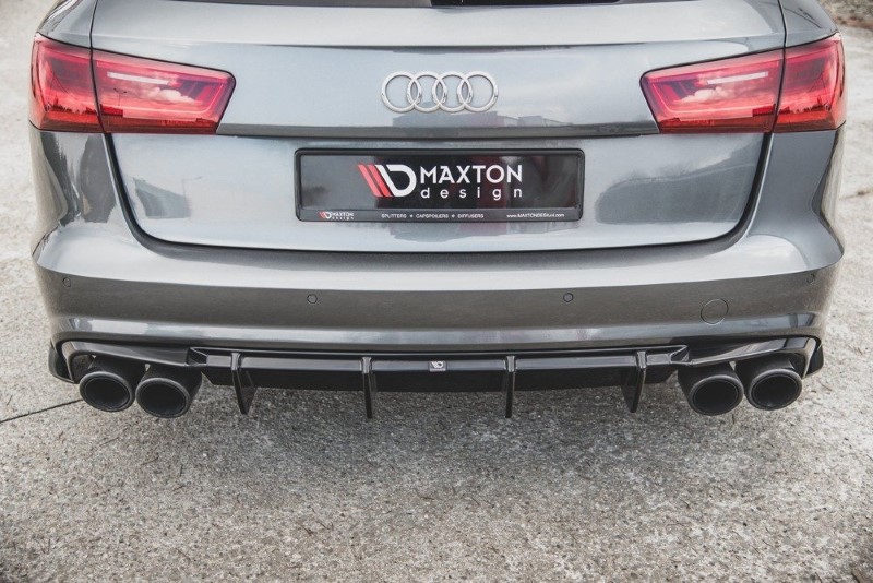 Diffusor Audi S6 / A6 S-Line C7 FL Glanzend Zwart