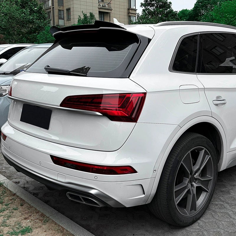 Roof spoiler (Spoiler Cap)  Audi Q5 (FY) S-Line/SQ5 2017-2025 (ABS Glossy Black)