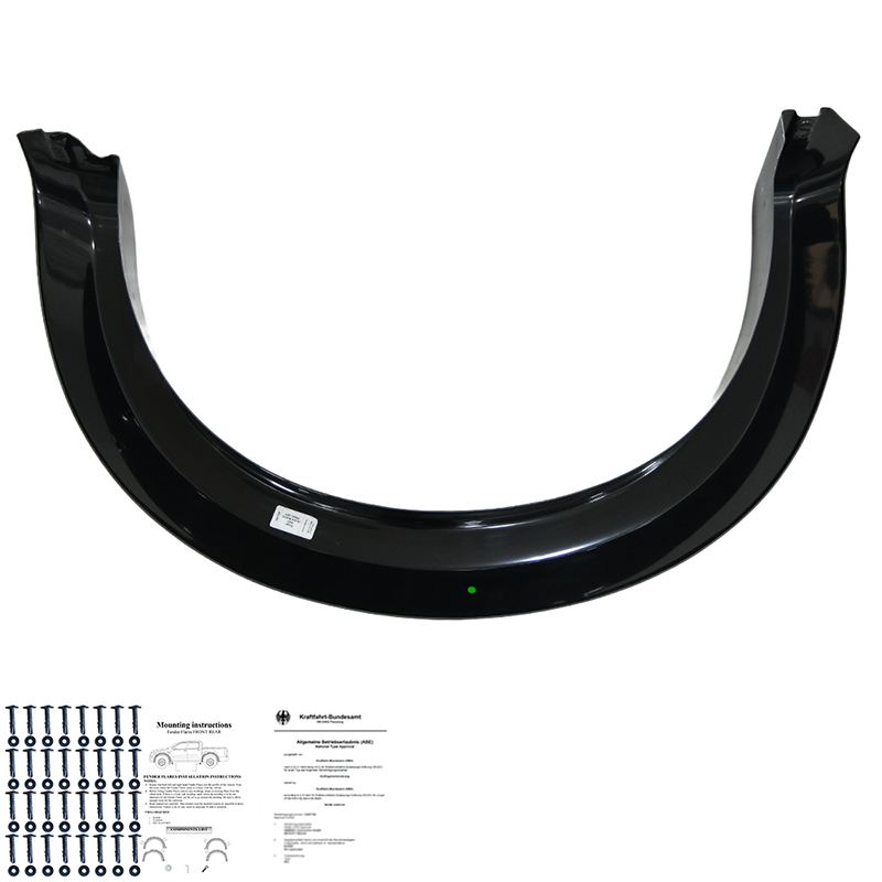 Oneway Set spatbordverbreders (Fender Flares)  Ford Ranger T9 2022- - Zwart glanzend