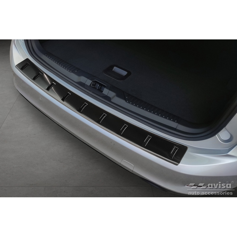 Zwart RVS Achterbumperprotector  Ford Focus IV Wagon incl. ST-Line 2018- 'STRONG EDITION'