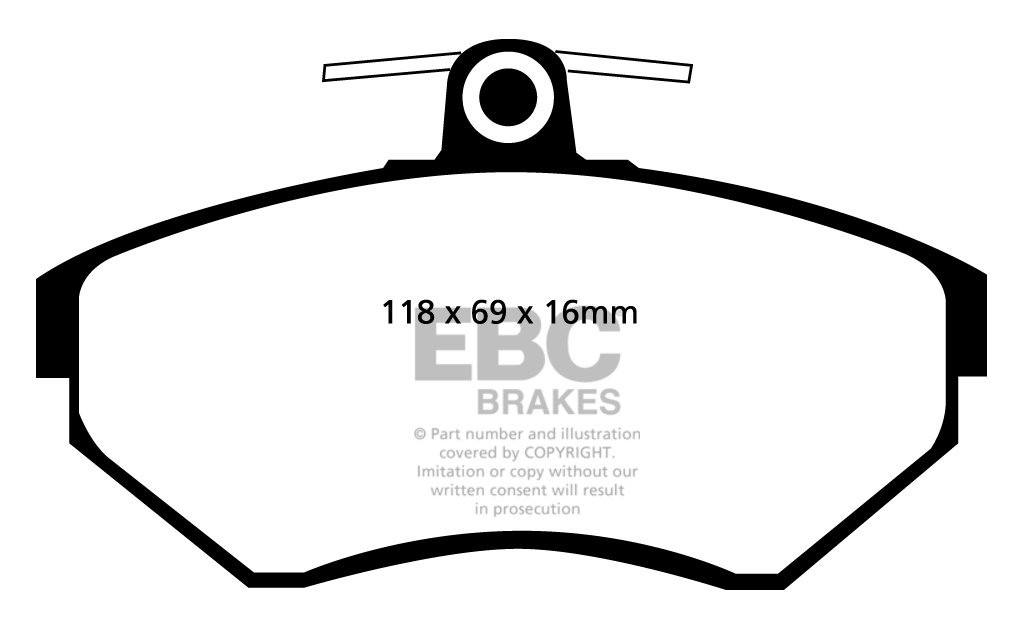 EBC Brakes SEAT Ibiza 1.9 TD (90) 96-2002 Remblokken voorzijde