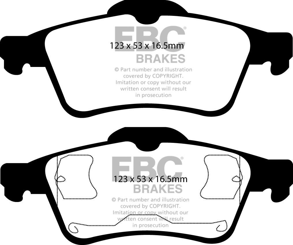 EBC Brakes VOLVO S40 1.6 TD 2004-2005 Remblokken achterzijde