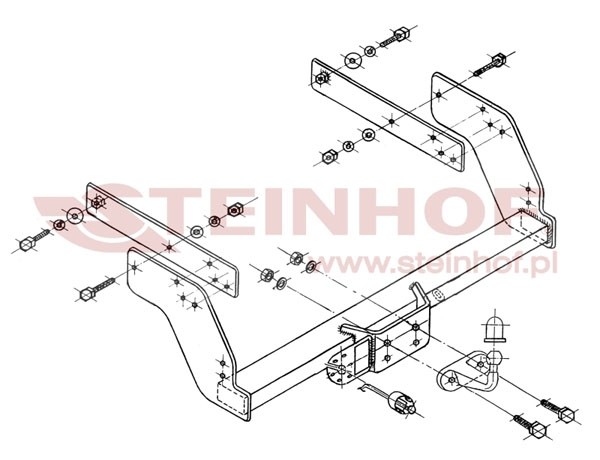 Trekhaak Nissan NP300 2WD/4WD (buisvormige bumper) 2008 ....
