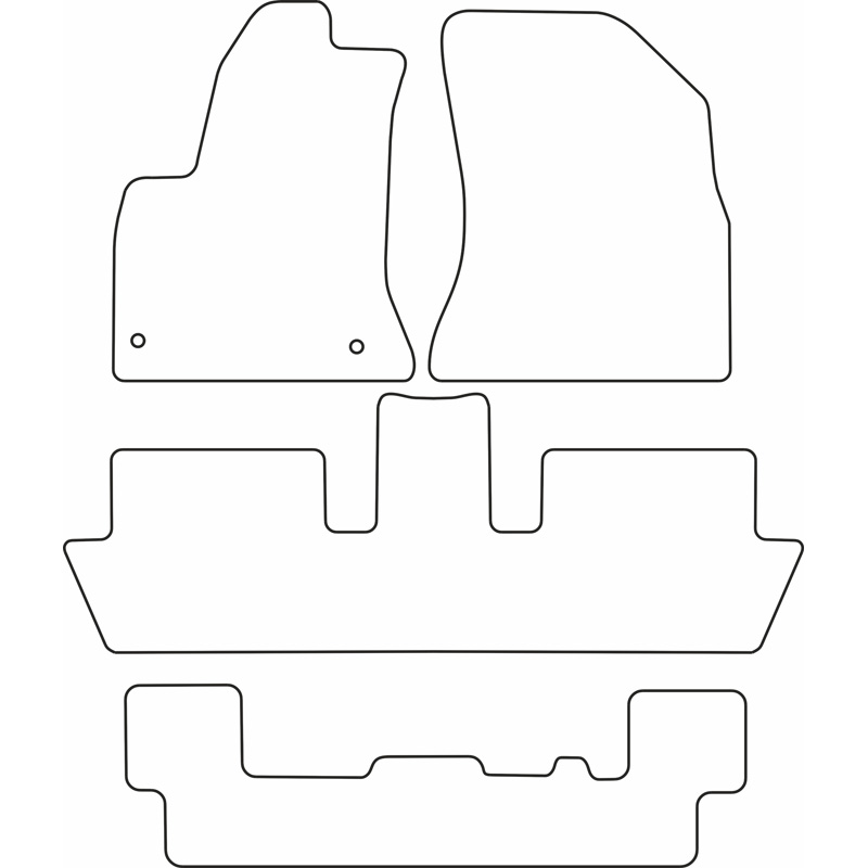 Automatten Velours  Citroen C4 Picasso 2007-2012 (7 personen)