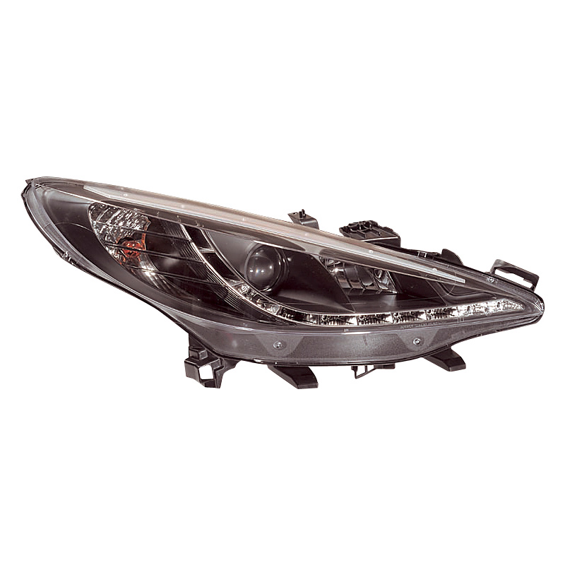 Set Koplampen incl. DRL  Peugeot 207 3/5-deurs - Zwart
