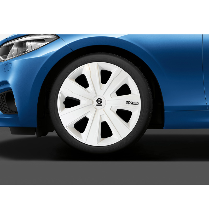 Sparco Wieldoppen Palermo - 14-inch - Wit - Set van 4 stuks