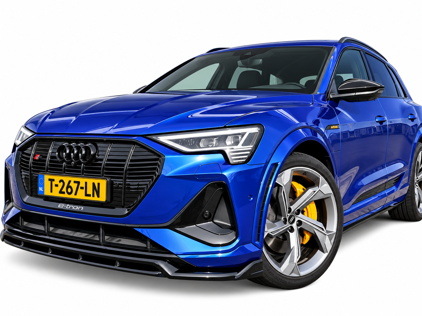 Voorspoiler passend voor Audi e-Tron S-Line Glans Zwart Maxton