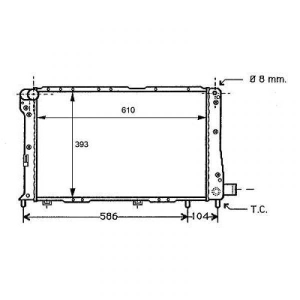 Radiator CROMA/LANCIA Y 96-99 496-322 1.2 -AC