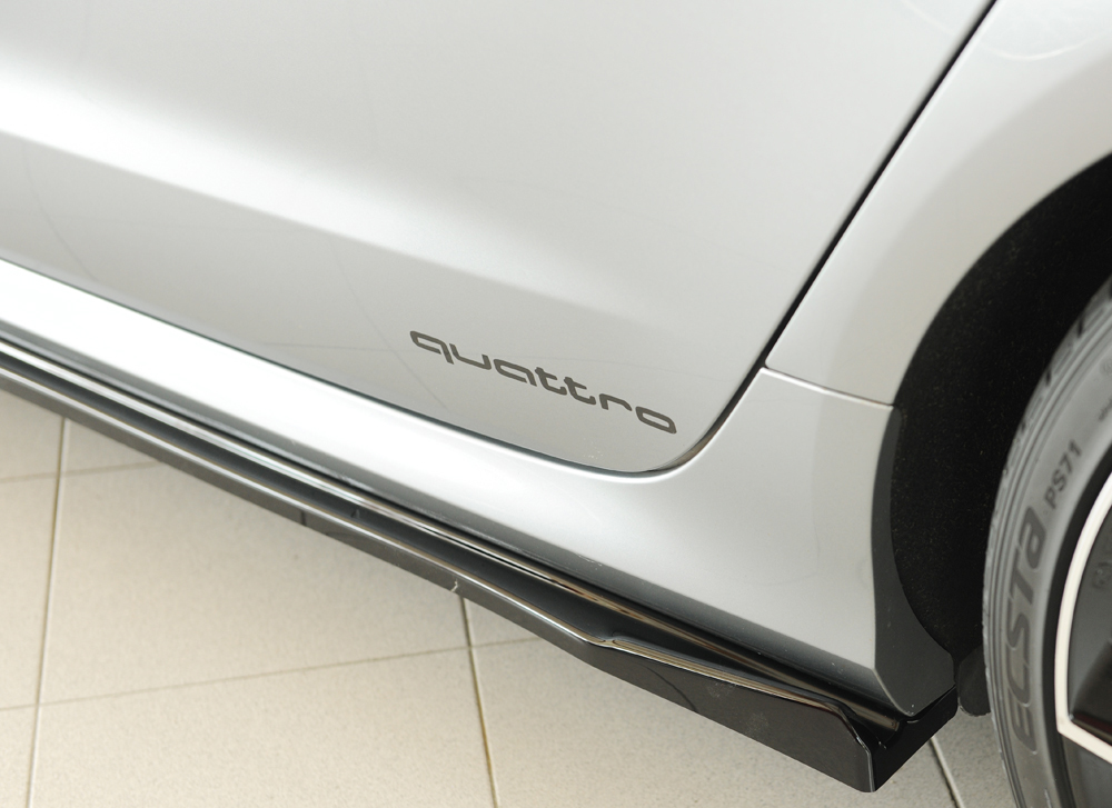 Zijskirts Audi A6 (4G/C7): 11.10-08 glans zwart