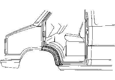 spatbord, achterste gedeelte, rechts Fiat Ducato, 1982-1994