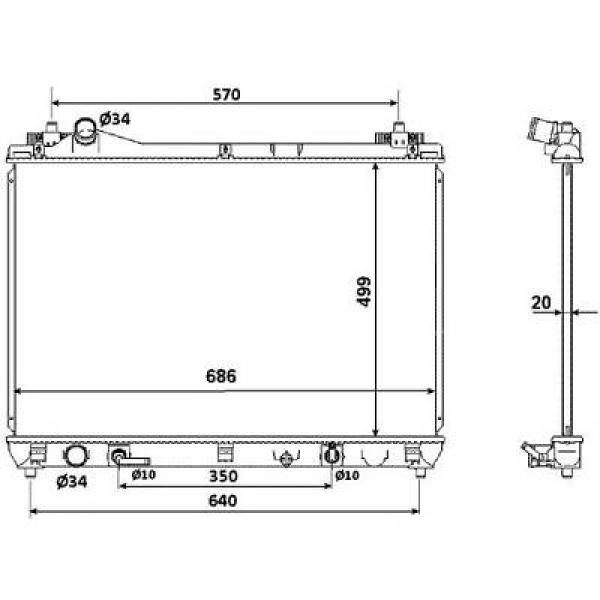 KOELER GD.VITARA, 05-09 690x450x16 2.0 A;+/- AC