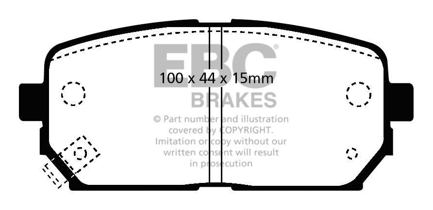 EBC Brakes KIA Carens 1.6 2009-.. Remblokken achterzijde